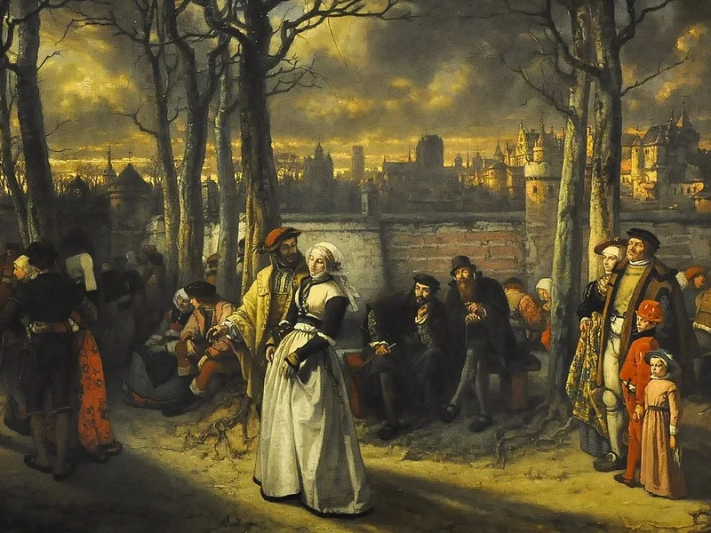 1815-Jan August Hendrik Leys - Passeggiata fuori dalle mura